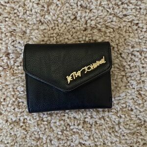Betsey Johnson Black and Gold Wallet